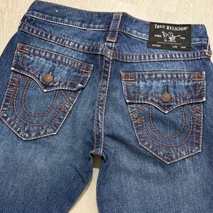 True Religion dark Relaxed Straight Jeans